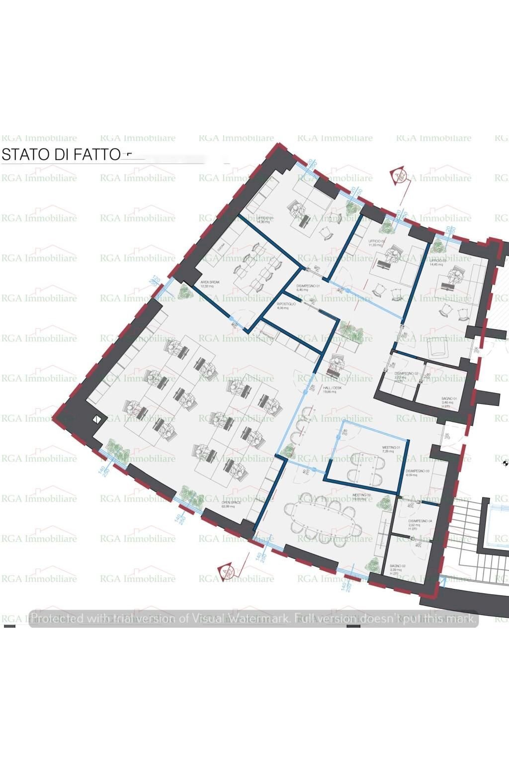 Ufficio via Roma, Terno d'Isola - planimetria 1