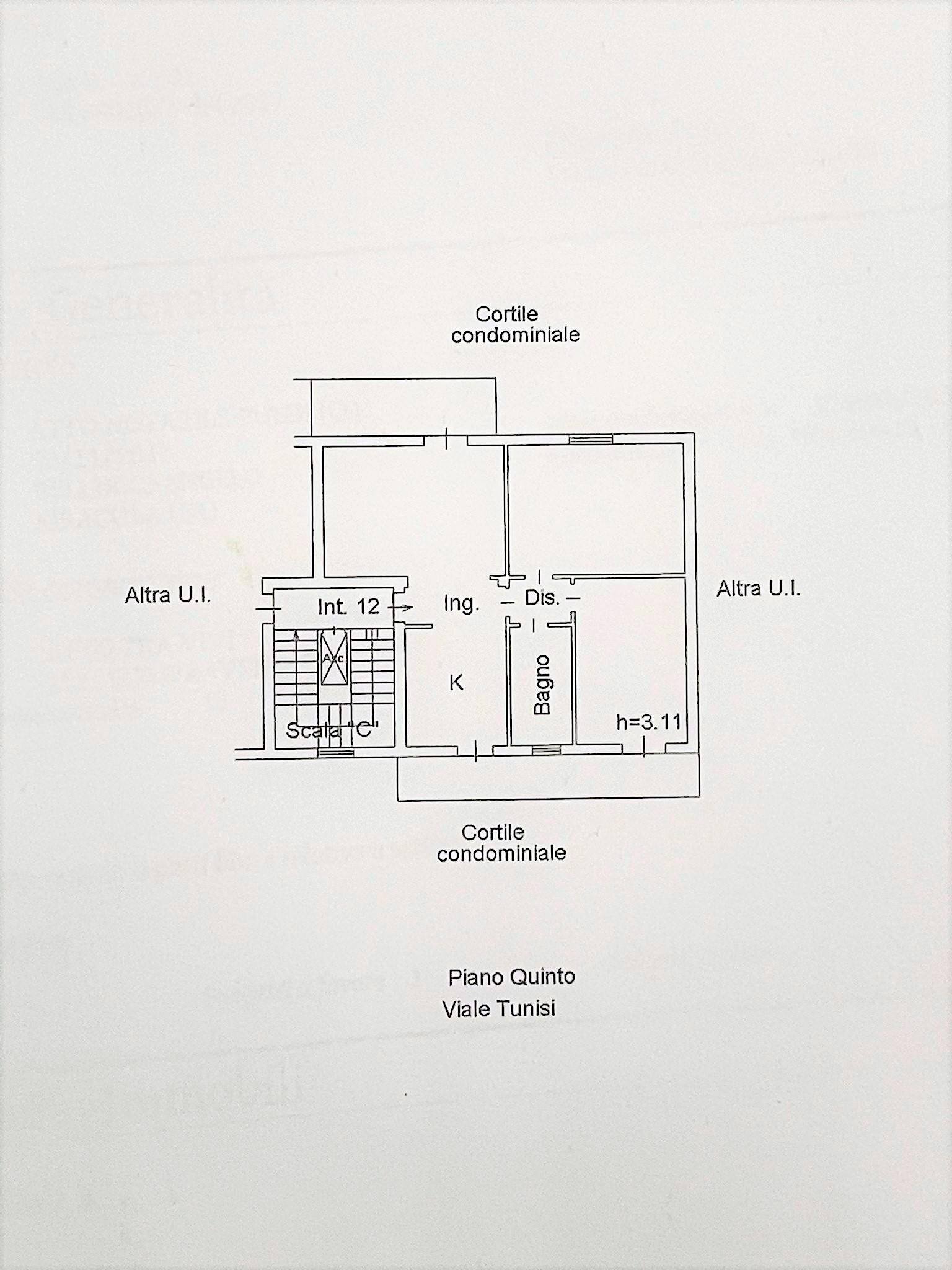 Trilocale viale Tunisi, Siracusa - planimetria 1