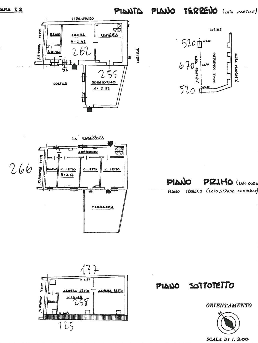 Independent house via Roma, Calliano - floor plans 1