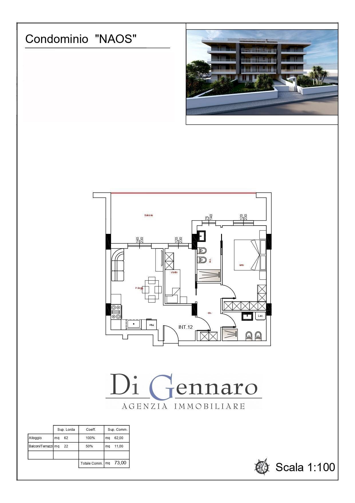 Foto 29 - Trilocale via Roma, Martinsicuro - planimetria 1