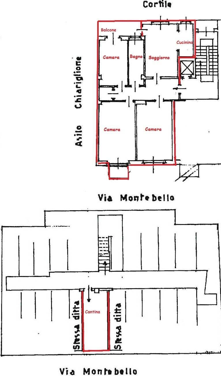 Foto 8 - Appartamento VIA MONTEBELLO
 
20, Ciriè - planimetria 1