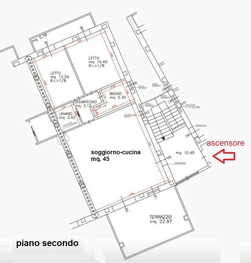 Trilocale via Giulio Pastore, Peschiera del Garda - planimetria 1