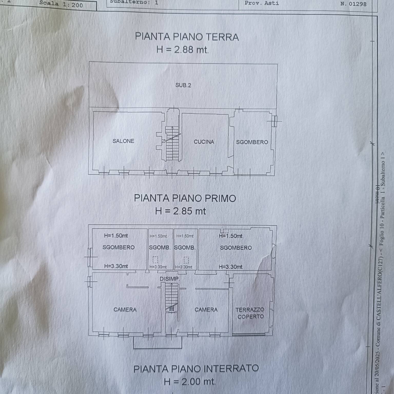 Rustic via Roma, Castell'Alfero - floor plans 1
