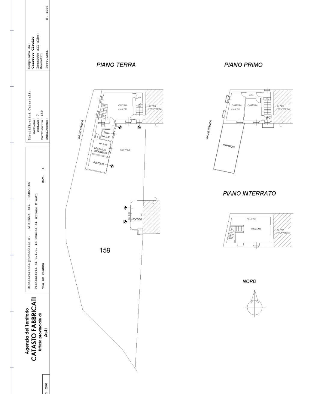 Villa a Schiera via de Pianca, Azzano d'Asti - planimetria 1