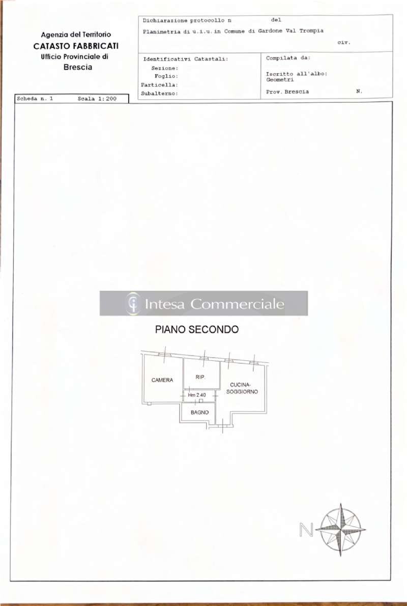 planimetria - Attico Gardone Val Trompia - planimetria 1