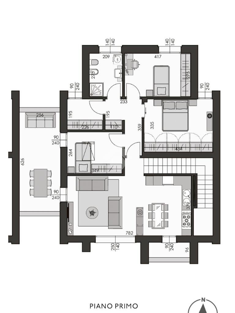 Quadrilocale Via Roma, Carpi - planimetria 1