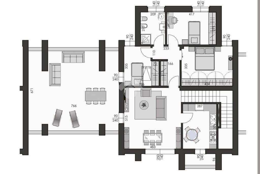 Quadrilocale Via Roma, Carpi - planimetria 1