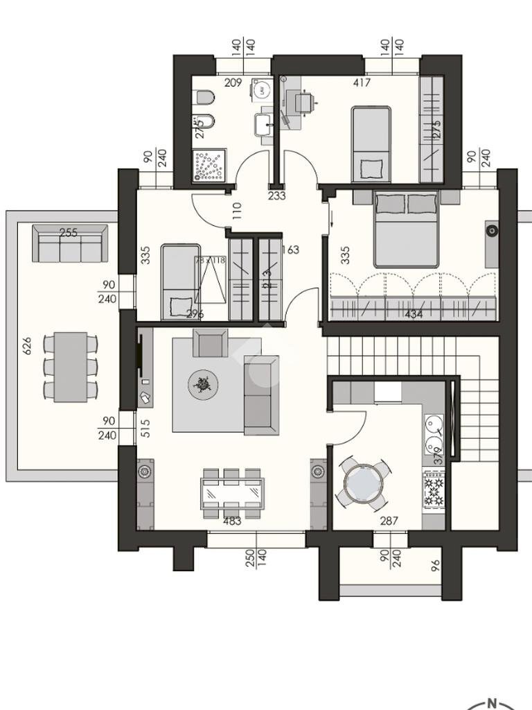 Quadrilocale Via Roma, Carpi - planimetria 1