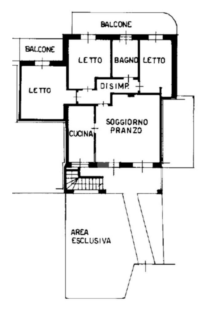 Four-room apartment Via Radici Nord, Castellarano - floor plans 1