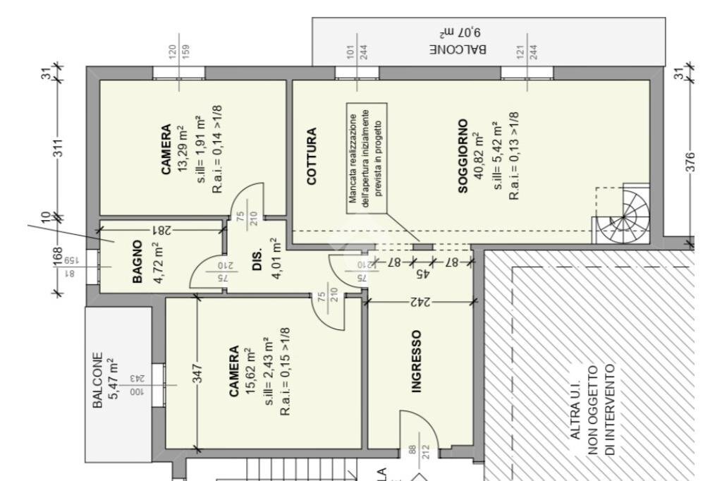 Trilocale Viale Paisiello, Sassuolo - planimetria 1