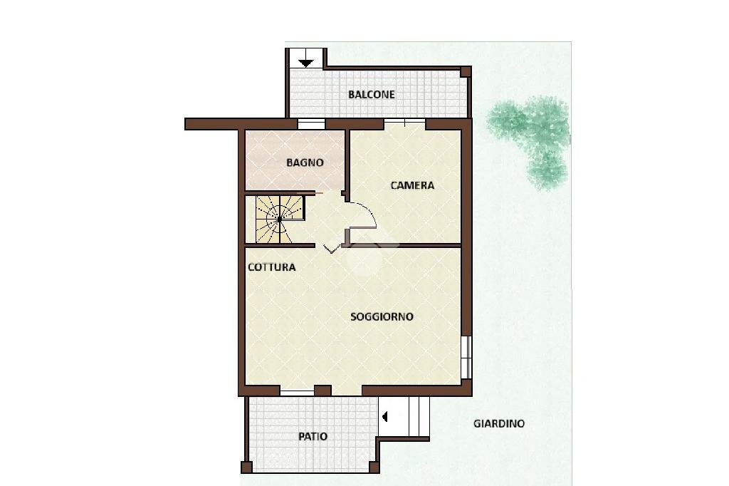 Two-room apartment Via umberto giordano, Cesate - floor plans 1