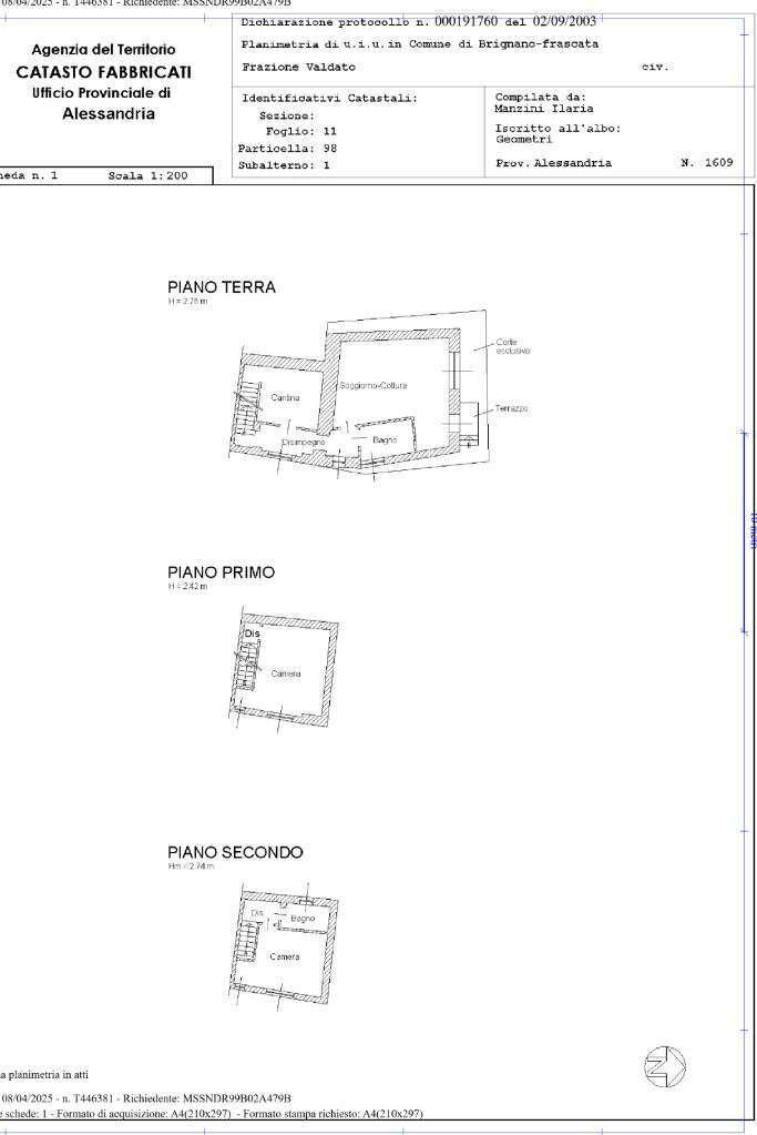 Independent house Brignano, Brignano-Frascata - floor plans 1