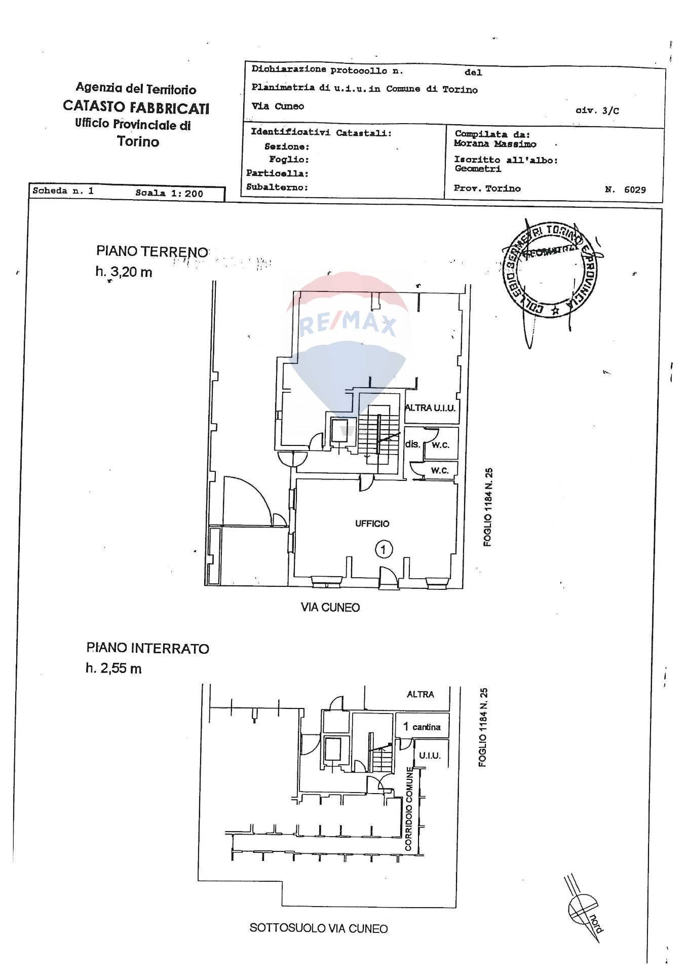 Pianta 2D - Ufficio Via Cuneo
 
3, Torino - planimetria 1