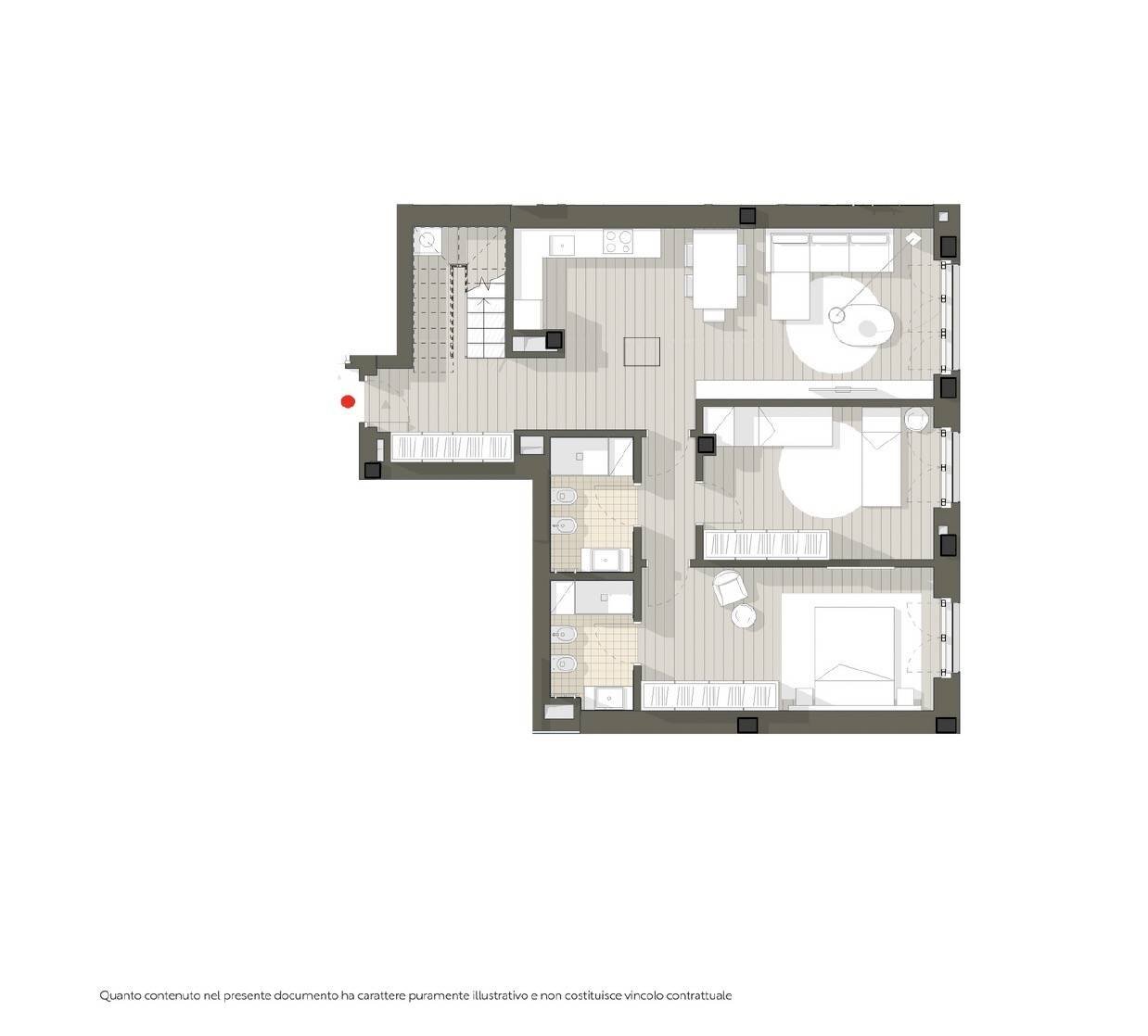 Foto 17 - Trilocale Corso Stati Uniti
 
21, Torino - planimetria 1