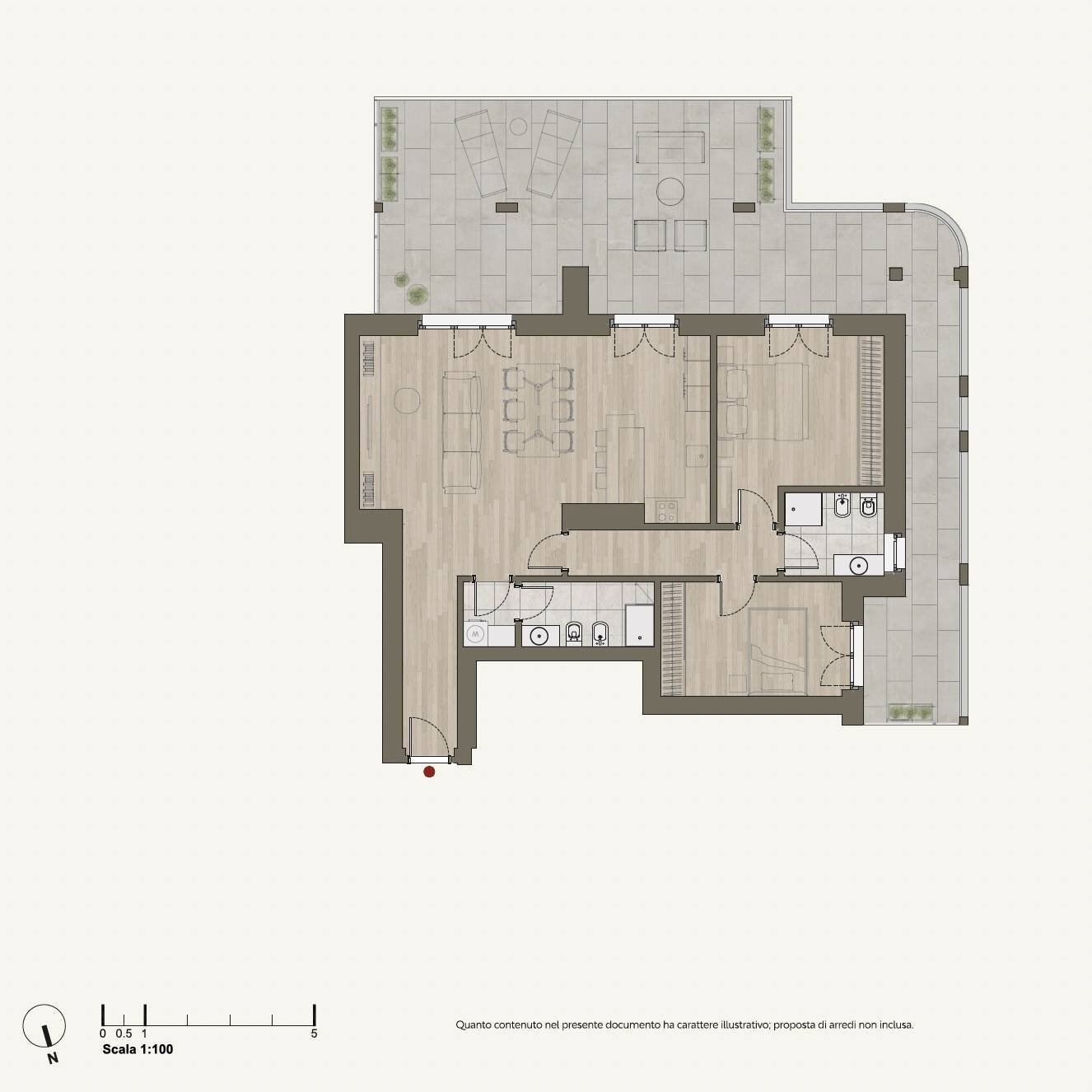 Foto 17 - Trilocale Corso Stati Uniti
 
21, Torino - planimetria 1