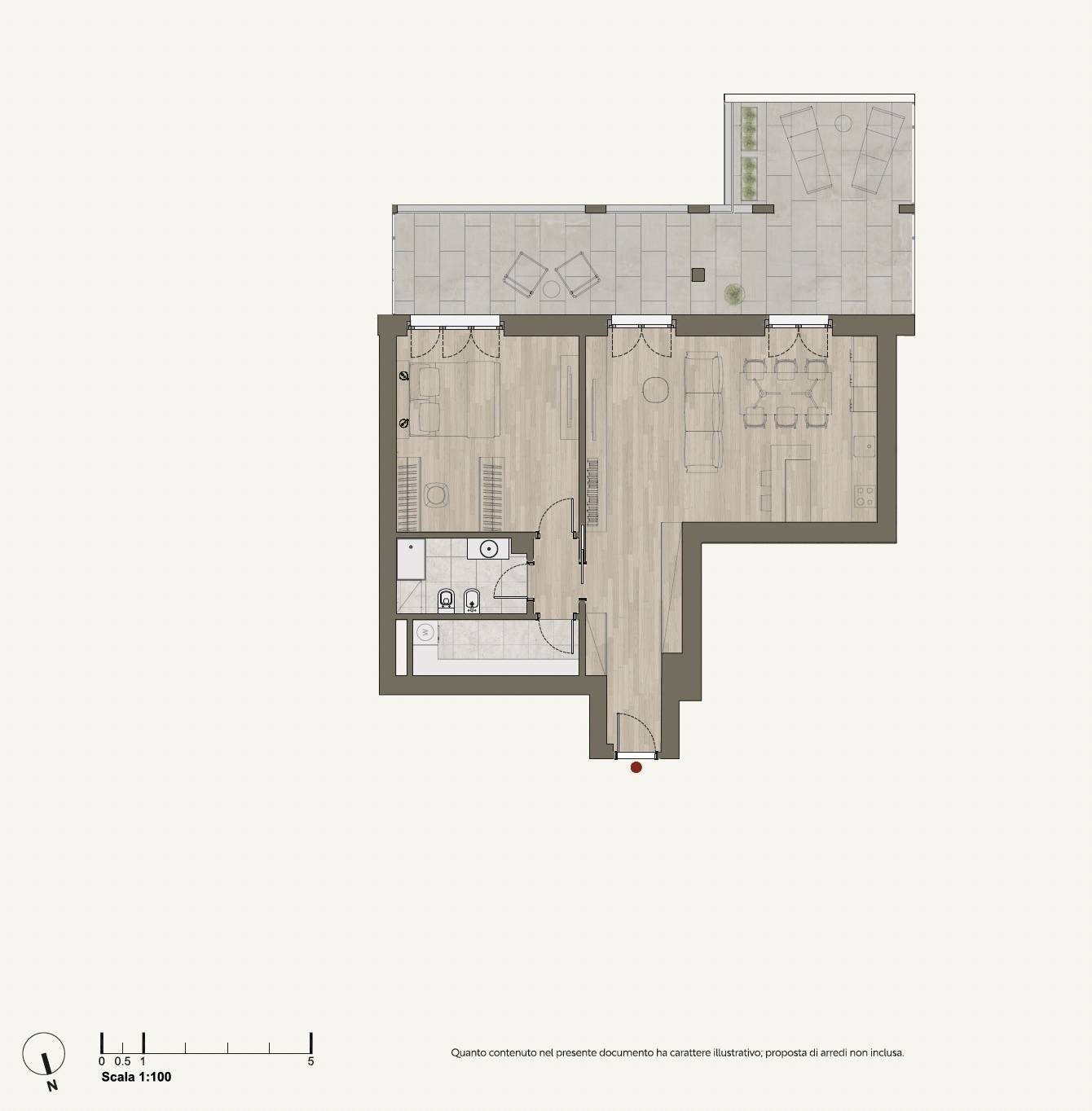 Foto 17 - Two-room apartment Corso Stati Uniti
 
21, Torino - floor plans 1