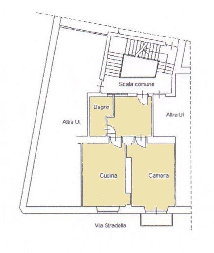 Two-room apartment via Stradella, Torino - floor plans 1