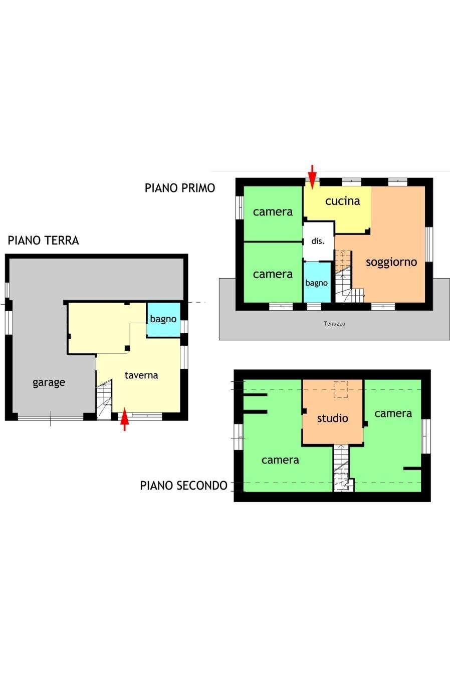 Villa strada Villa, Seborga - floor plans 1