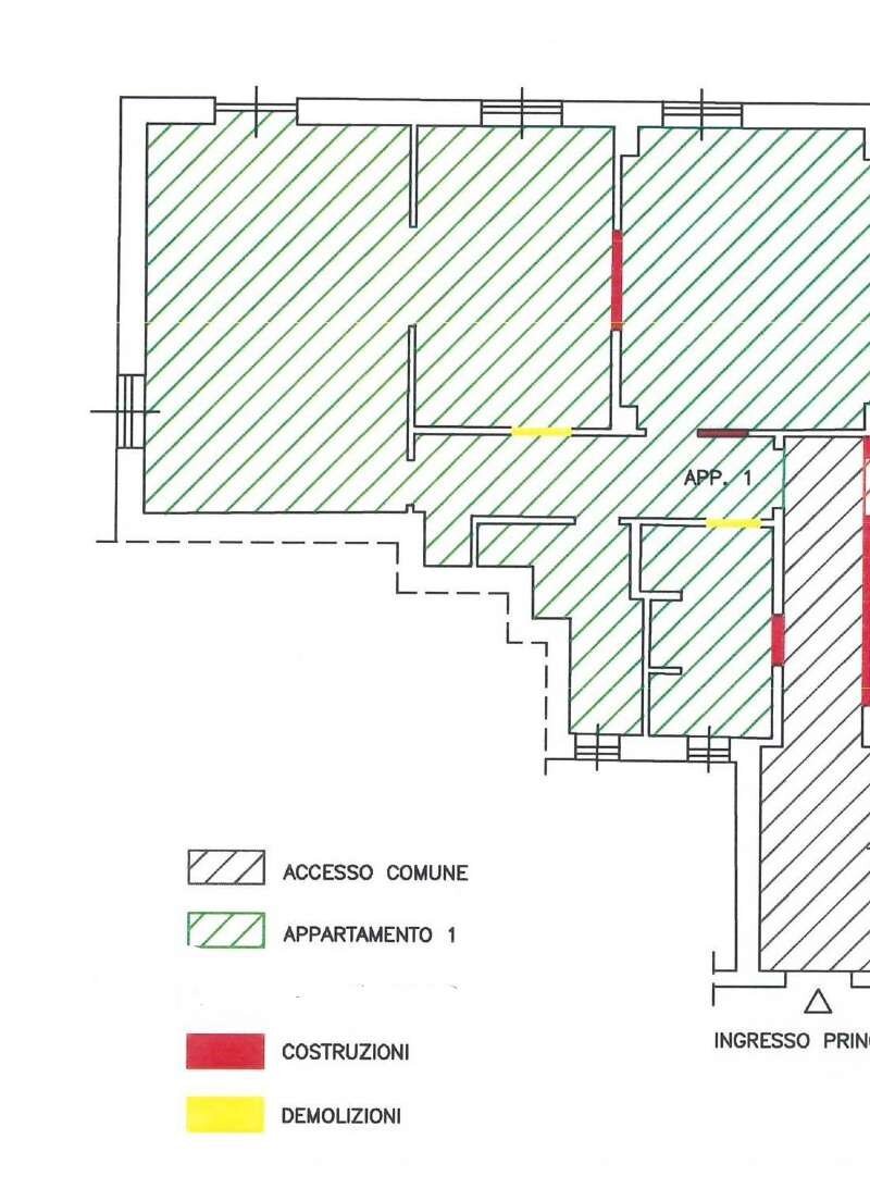 planimetria - Trilocale via Peschiera, Genova - planimetria 1