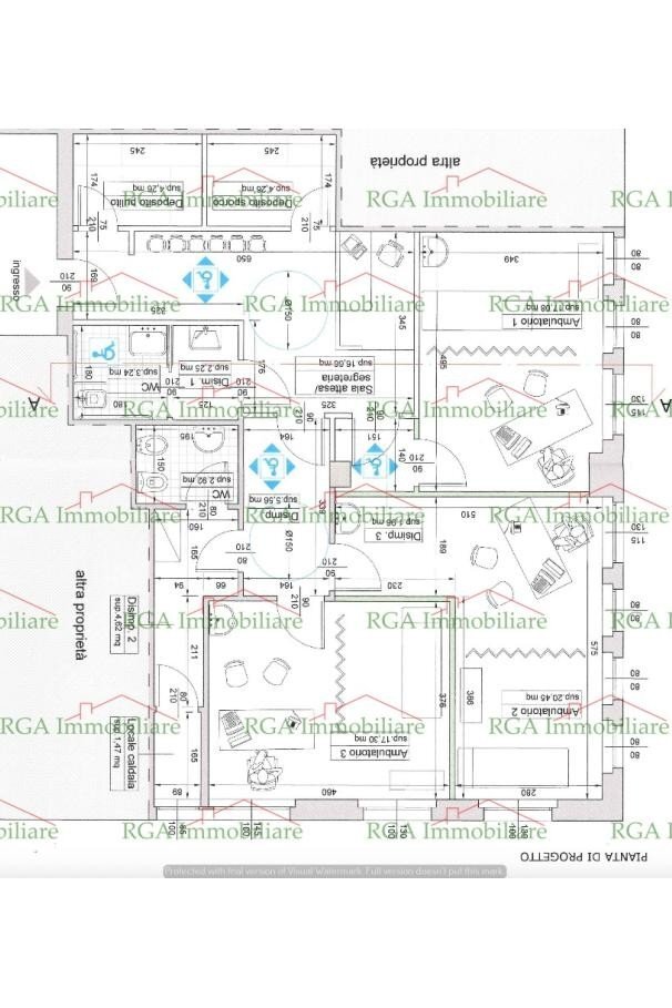 Ufficio via Vincenzo Bellini, Bergamo - planimetria 1