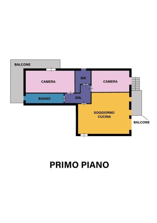 Planimetria - Three-room apartment via Busca, Santarcangelo di Romagna - photo 1