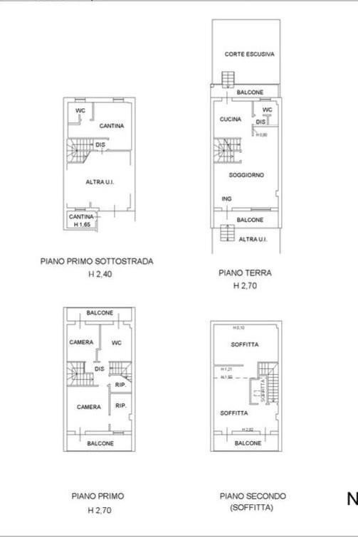 Terraced Villa via Palmiro Togliatti, Riolo Terme - floor plans 1