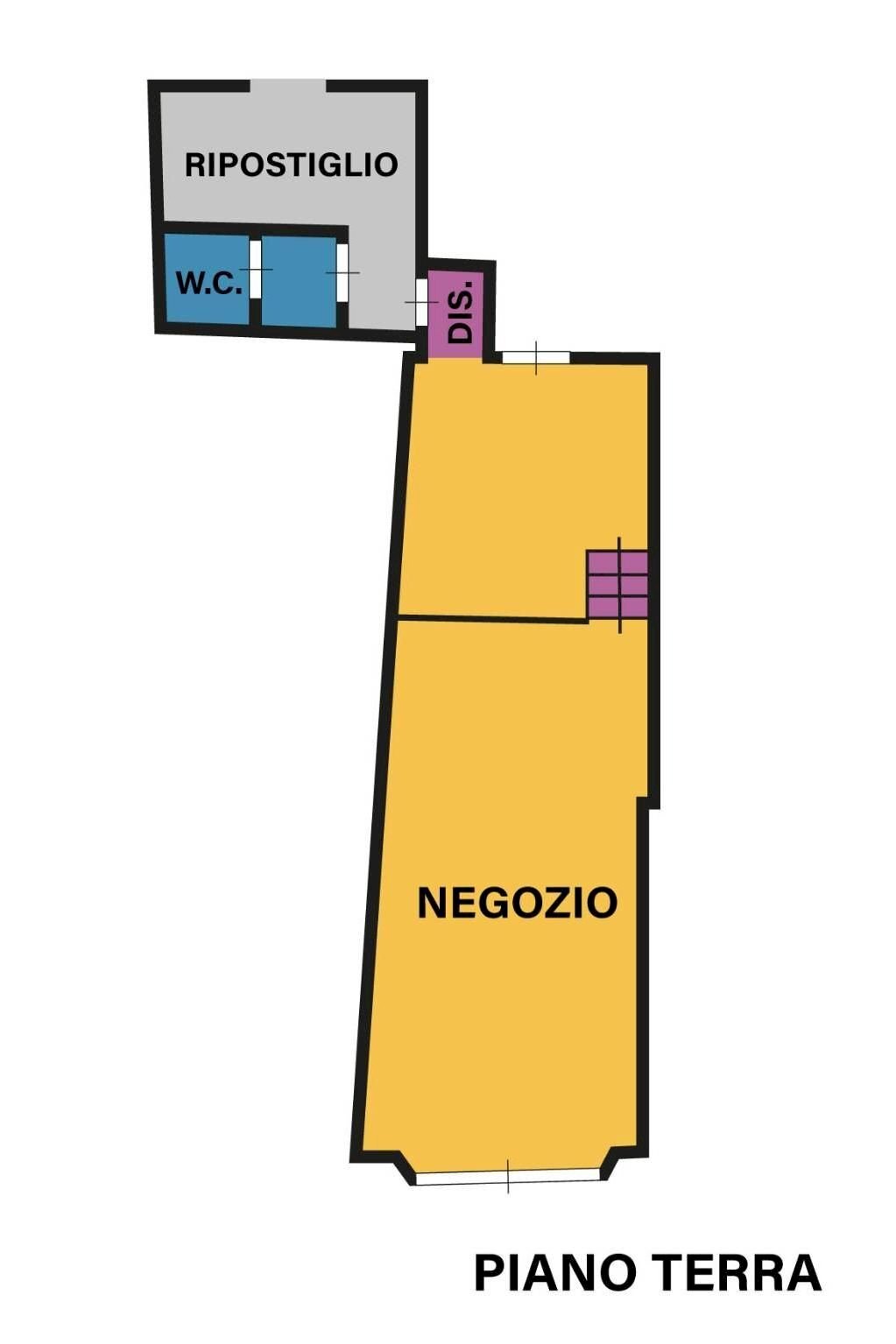 Negozio via delle Torri, Forlì - planimetria 1