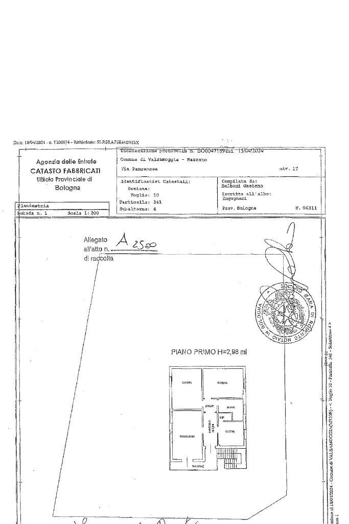 Villa Via Panzanesa, Valsamoggia (zona San Lazzaro) - planimetria 1