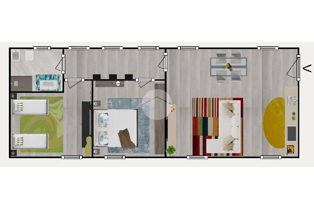 Three-room apartment Via Pusterla, Corbetta - floor plans 1