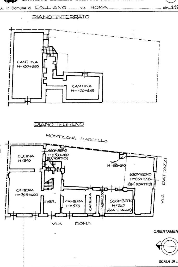 Semi-detached house Via Roma, Calliano - floor plans 1