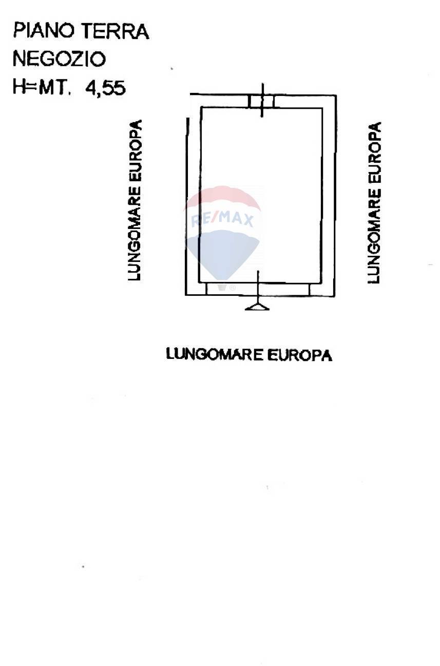 Pianta 2D - Locale Commerciale Lungomare Europa
 
18, Vieste - planimetria 1