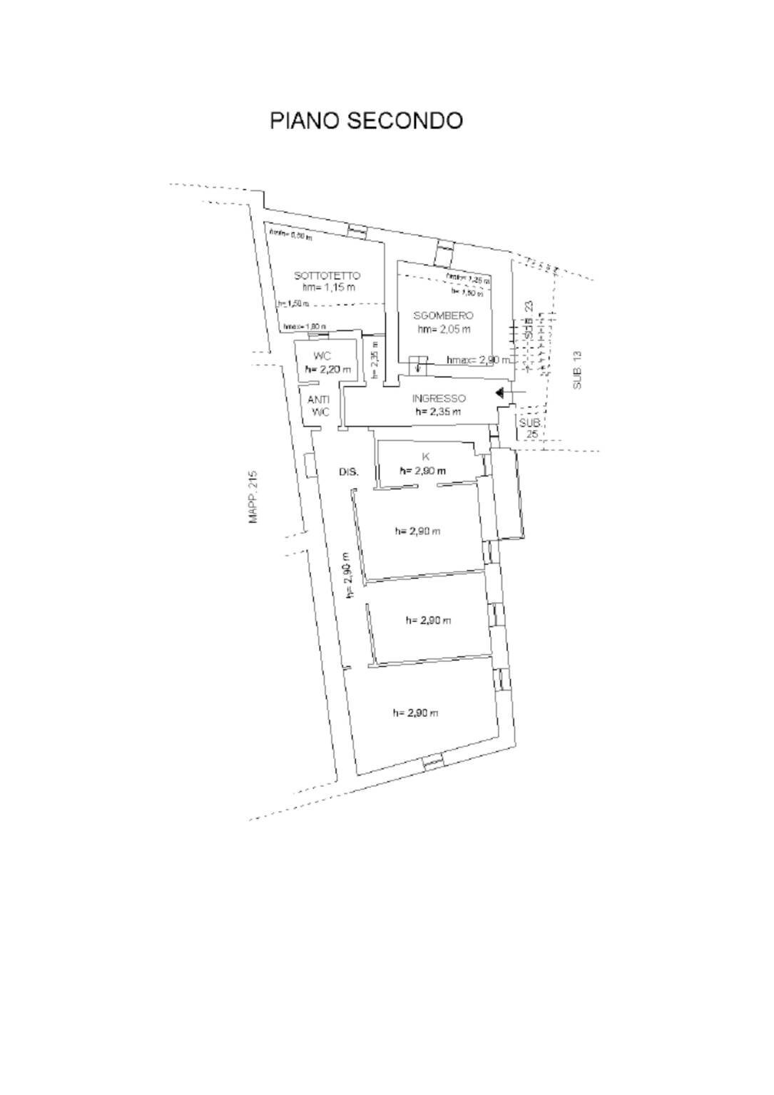 Appartamento via Luigi Cadorna, 3, Busca - planimetria 1