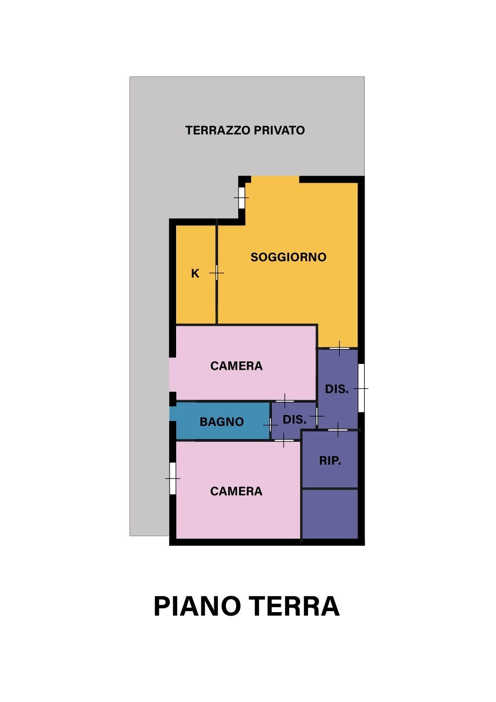 Trilocale via Alfonso Pinzon, Bellaria-Igea Marina - planimetria 1