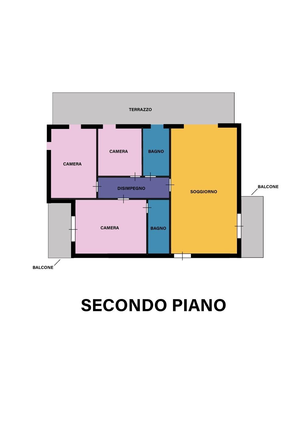 Attic via Monte Fumaiolo, Cervia - floor plans 1
