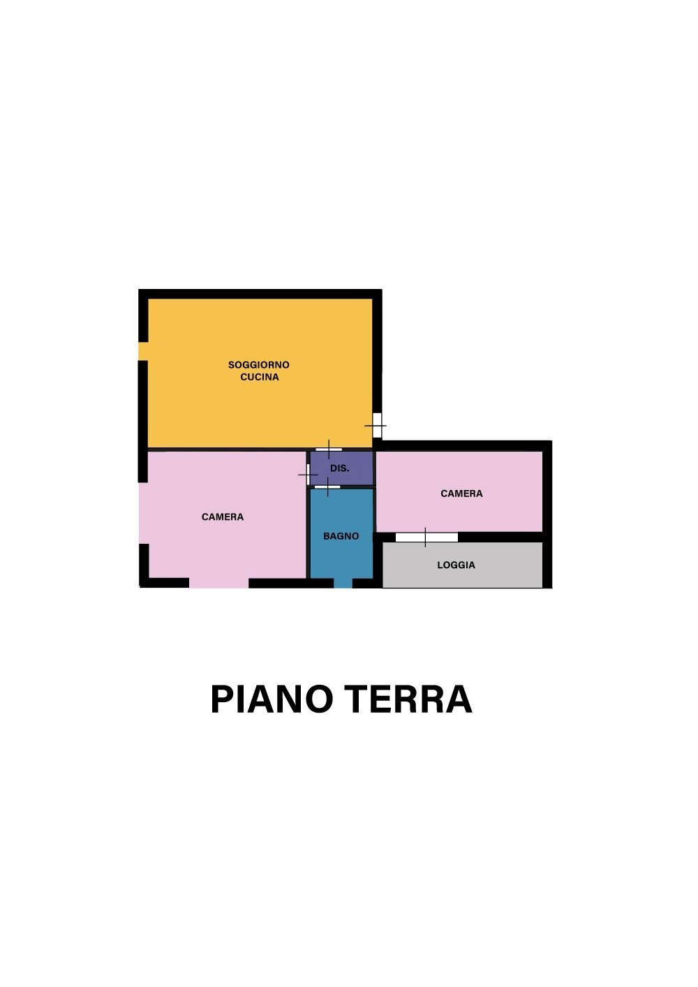 Trilocale via Monte Fumaiolo, Cervia - planimetria 1