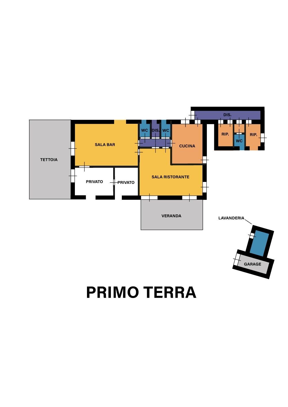 Shop via Canale Bonificazione, Cesenatico - floor plans 1