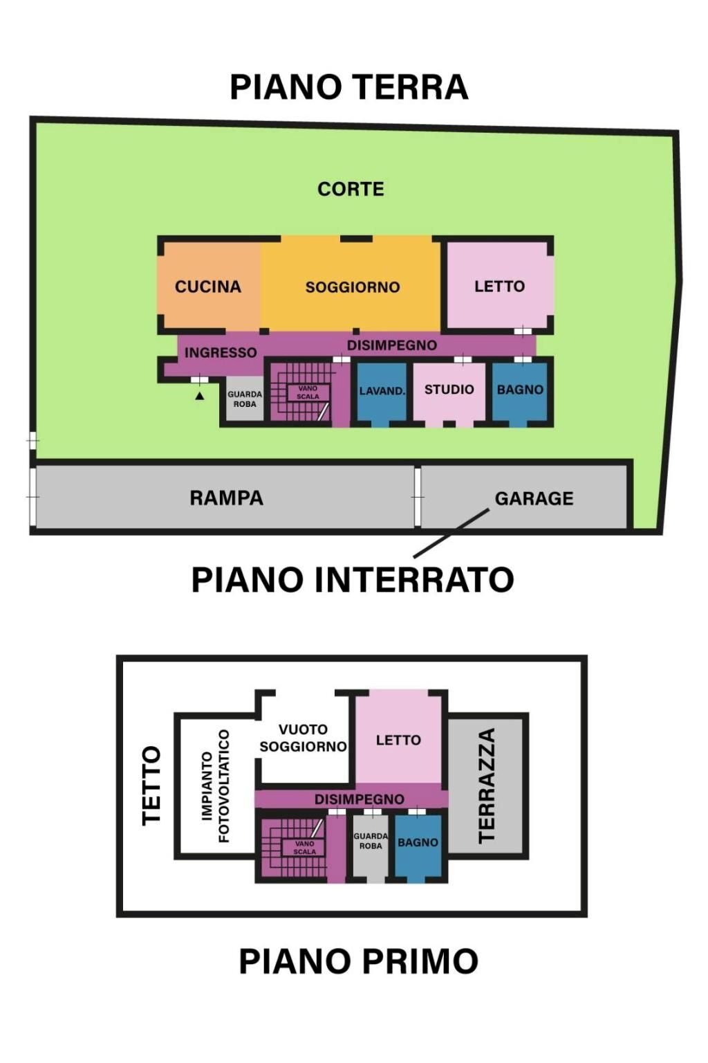 Villa via La Colombaia, Forlì - floor plans 1