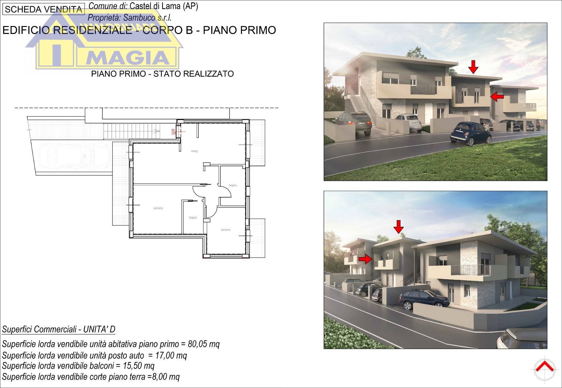 Foto 6 - Trilocale Castel di Lama - planimetria 1