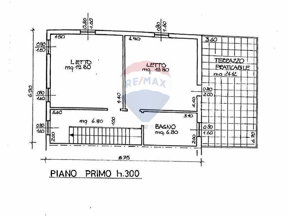 Pianta 2D - Casa semi indipendente via Canalona
 
5, Jolanda di Savoia - planimetria 1