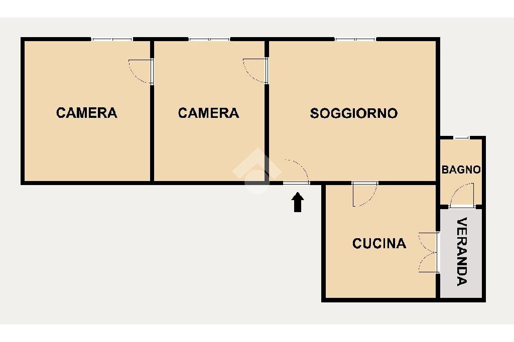 Trilocale Via Al Garbo, Genova - planimetria 1