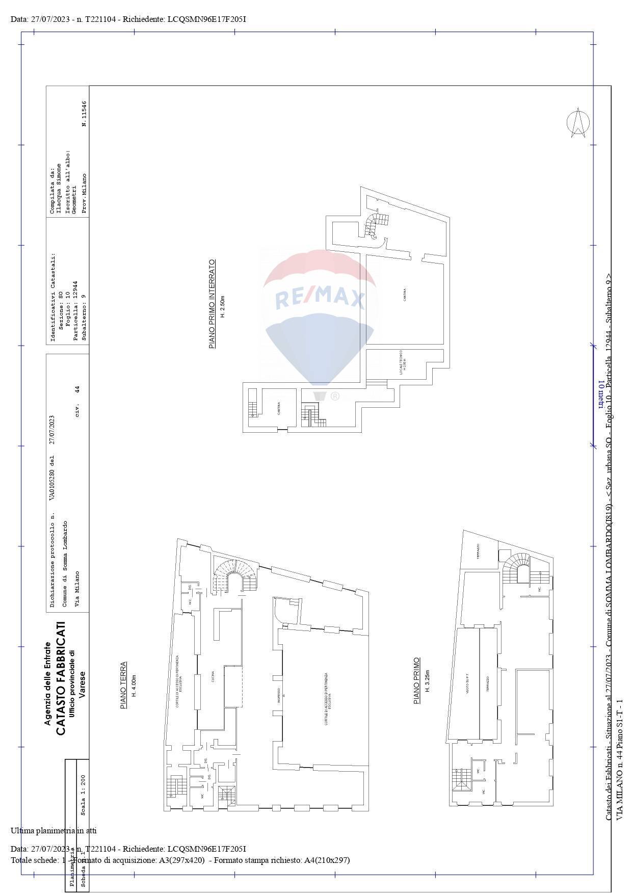 Pianta 2D - Locale Commerciale Largo Sant'Agnese, Somma Lombardo - planimetria 1
