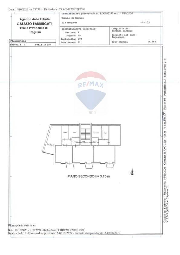 Pianta 2D - Appartamento VIA MAQUEDA
 
33, Ragusa - planimetria 1