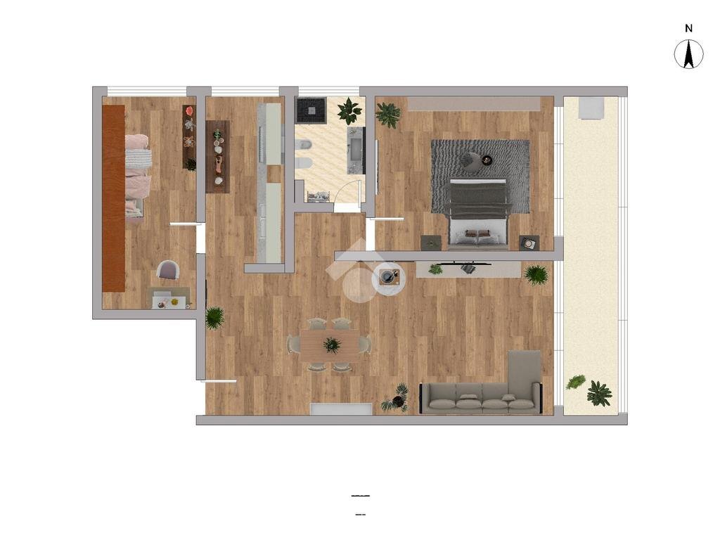 Trilocale Viale Bolivia, Paderno Dugnano - planimetria 1