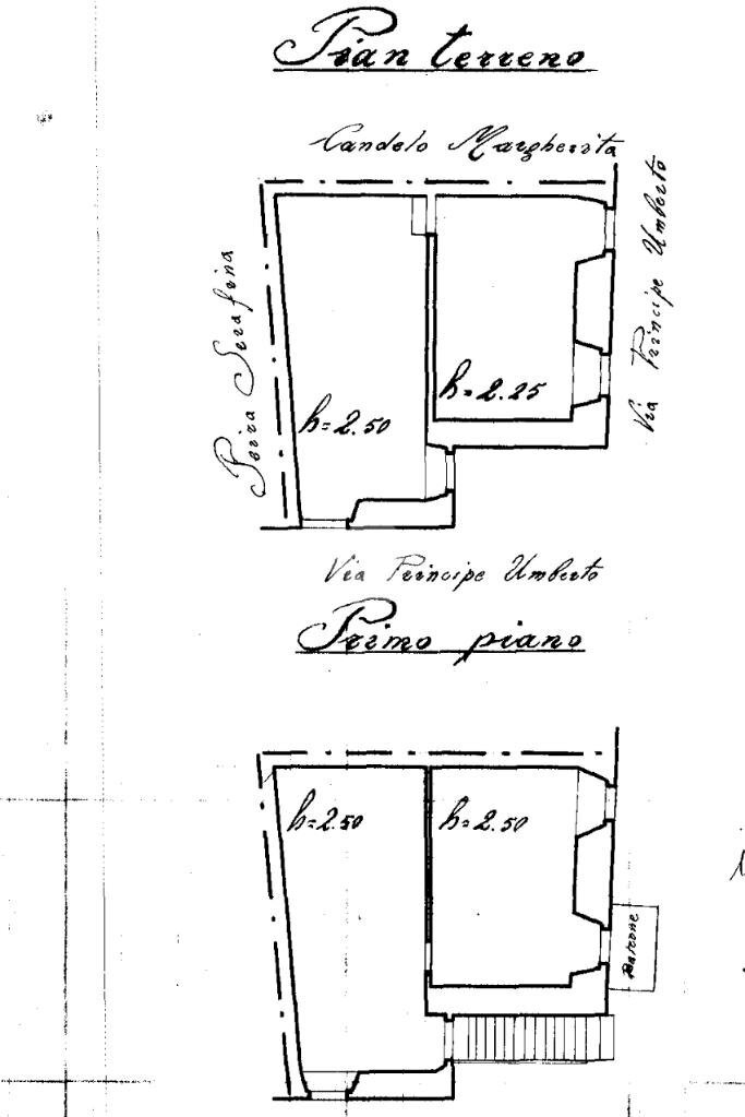 Semi-detached house via della Vittoria, Capriglio - floor plans 1