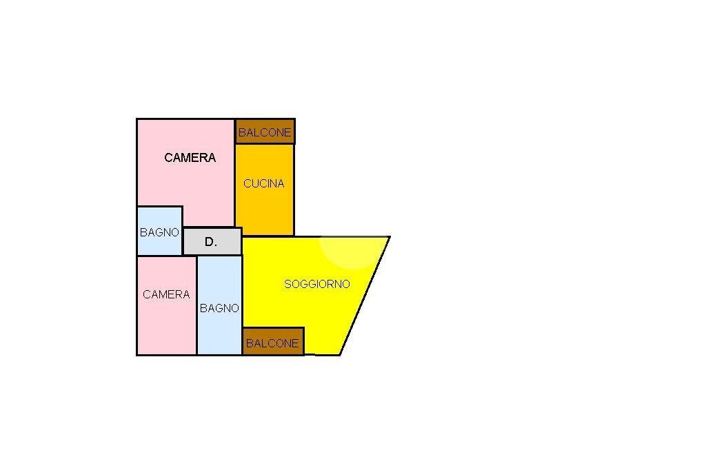 Four-room apartment Via garibaldi, Borgaro Torinese - floor plans 1