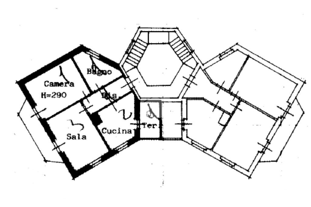 Three-room apartment Via F. Bianco, Candelo - floor plans 1