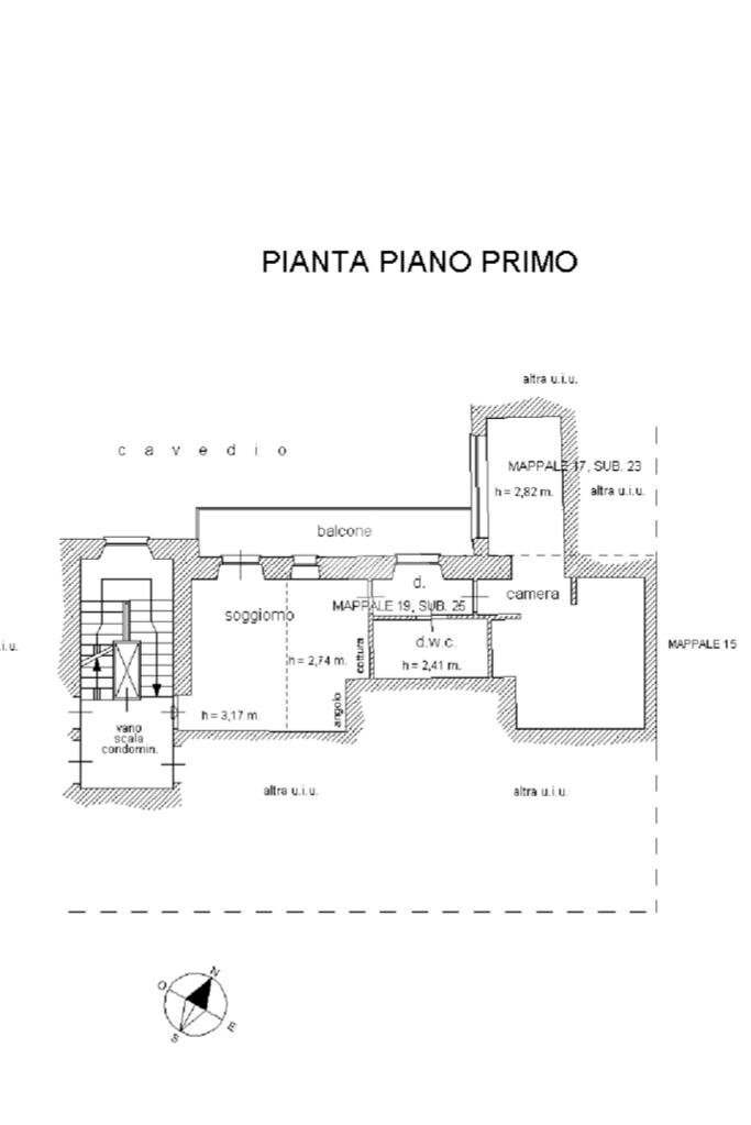 Three-room apartment Viale D. Hanbury, Alassio - floor plans 1