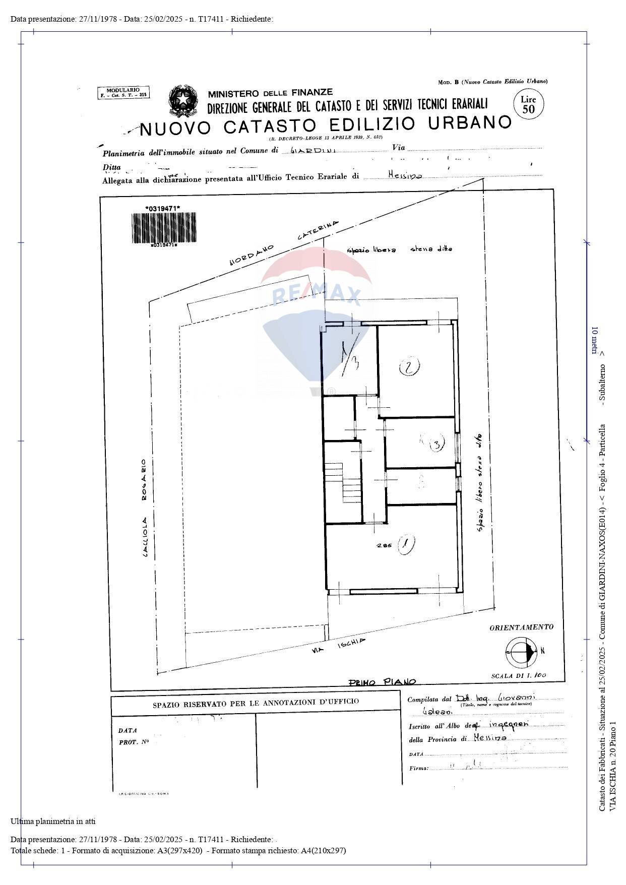 Pianta 2D - Four-room apartment via Ischia
 
20, Giardini-Naxos - floor plans 1