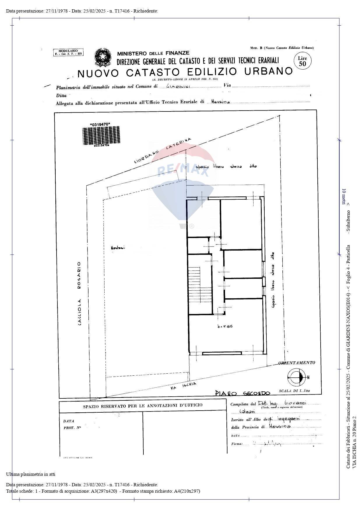 Pianta 2D - Quadrilocale Via Ischia
 
20, Giardini-Naxos - planimetria 1