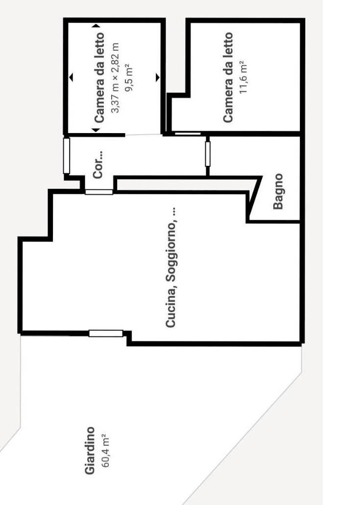 Trilocale via Dante Alighieri, 1, Cantello - planimetria 1